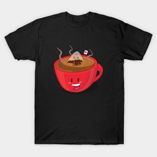 Hot Tea Cartoon Tshirt - No text T-Shirt